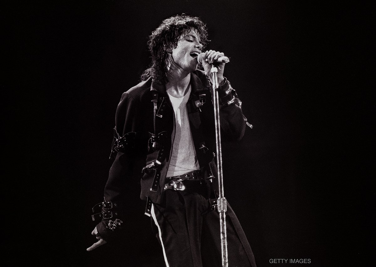 Michael Jackson performs in concert circa 1988