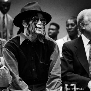 Michael Jackson joins former President Jimmy Carter, co-chairman of the Heal Our Children/Heal The World initiative, in Atlanta, GA to help promote The Atlanta Project’s Immunization drive on May 5, 1993. It was the most comprehensive immunization program ever mounted in the U.S. at that time, with 17,000 children immunized in just five days.