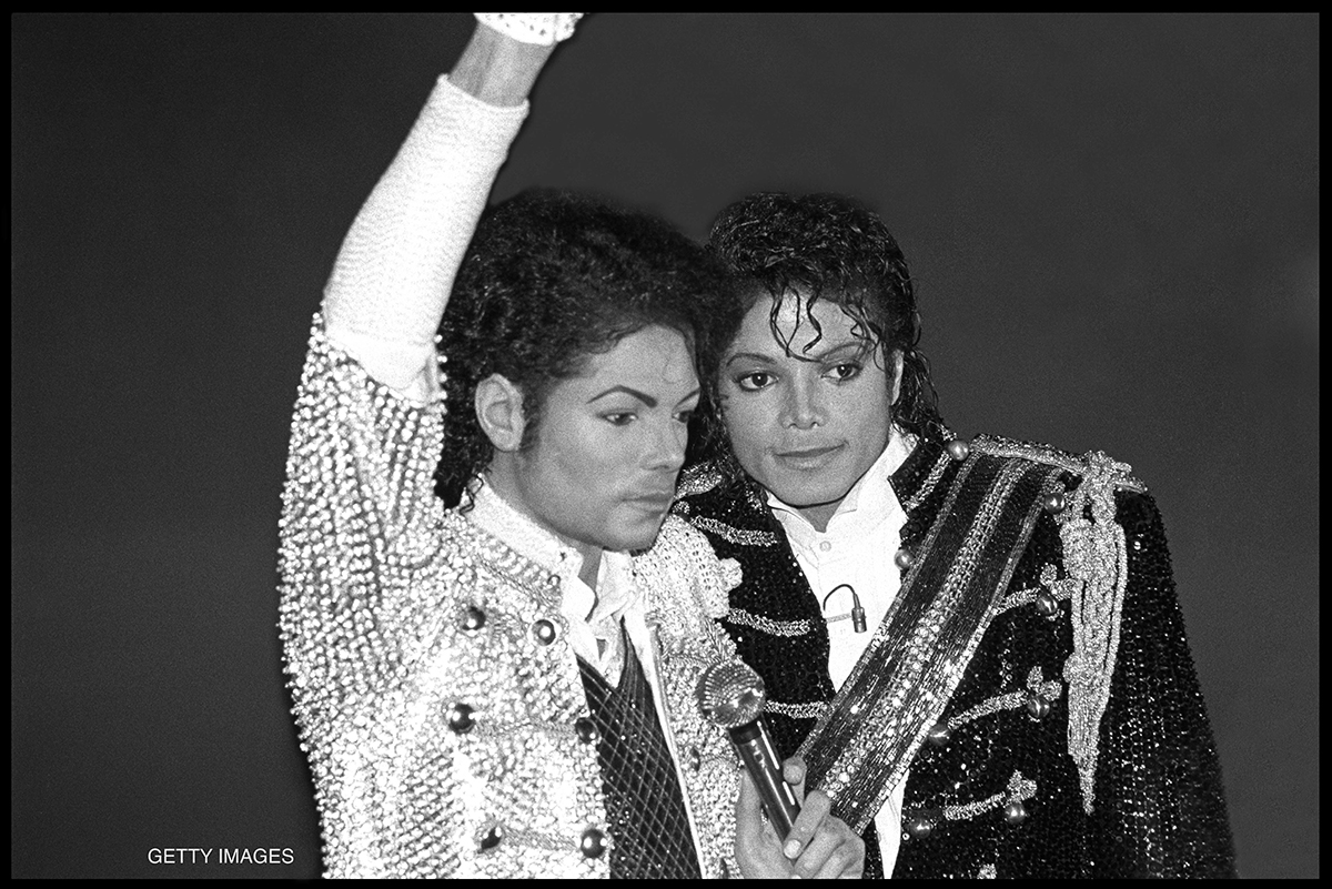 Michael Jackson at Madame Tussauds wax museum, London, on March 28, 1985