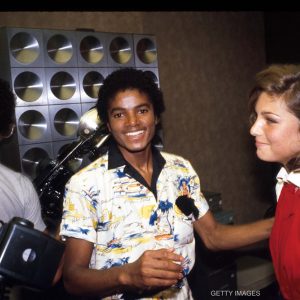 Michael Jackson and Tatum O''Neal at event July 1, 1979 where Los Angeles Mayor Tom Bradley celebrated The Jacksons record achievements