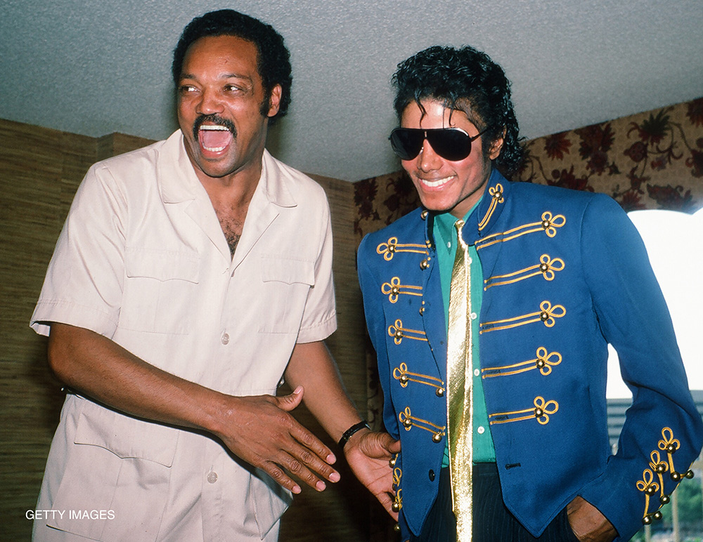 Michael Jackson and Jesse Jackson