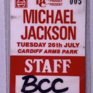 Michael Jackson Staff Backstage Pass