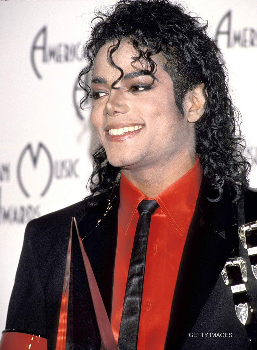 Michael Jackson backstage at the 16th Annual American Music Awards, where he was the first recipient of the Special Achievement Award on January 30, 1989.