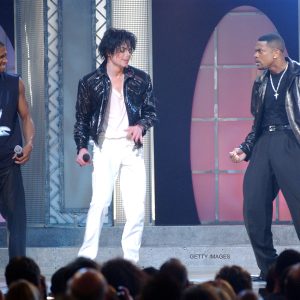 Michael Jackson performs with Usher and Chris Tucker during 30th Anniversary Celebration at Madison Square Garden in New York, NY, on September 10, 2001