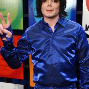 Michael Jackson during his first-ever in-store record signing for his new album Invincible at the Virgin Megastore, Times Square in New York, NY, on November 7, 2001.