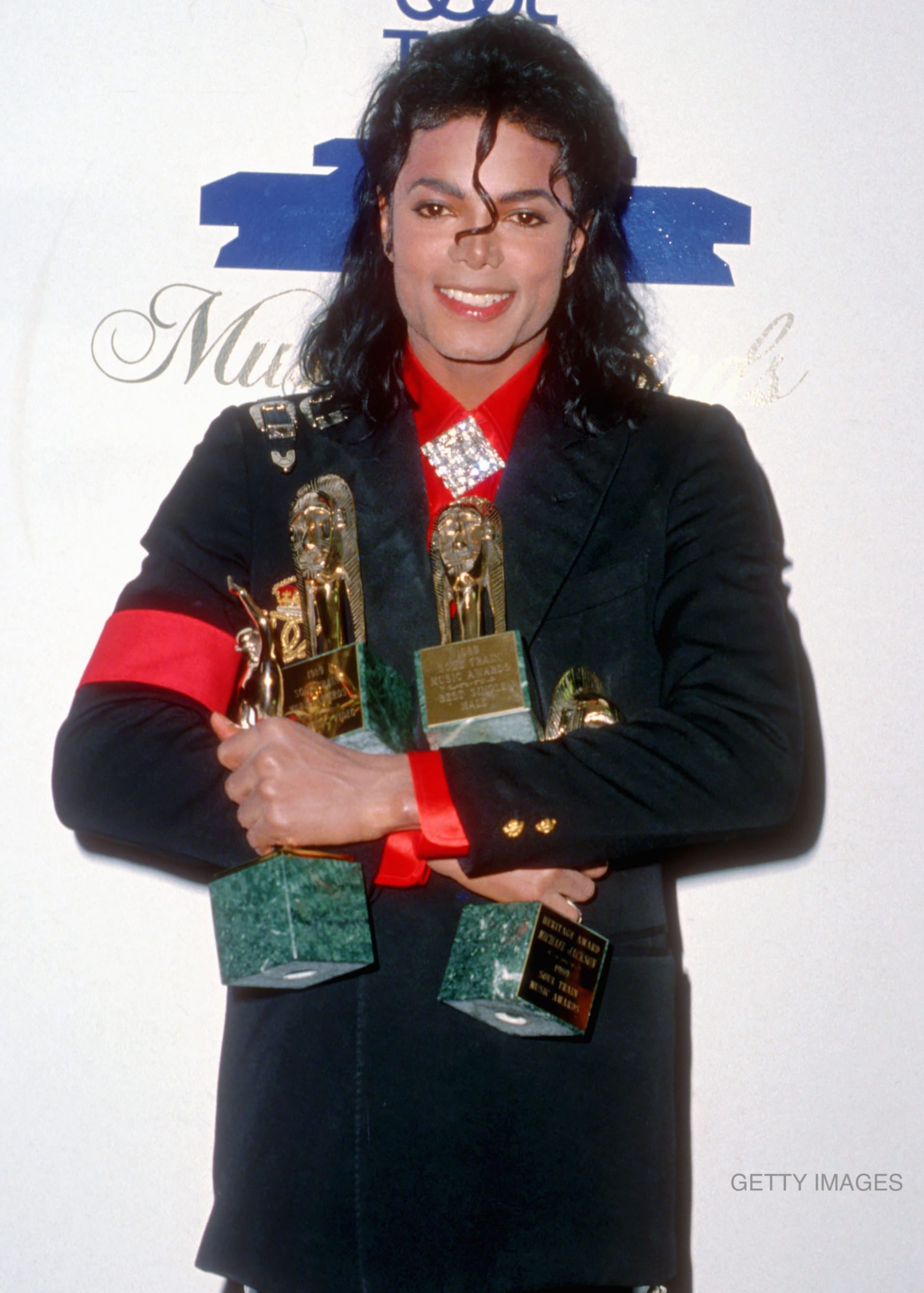 Michael Jackson attends Soul Train Music Awards April 12, 1989