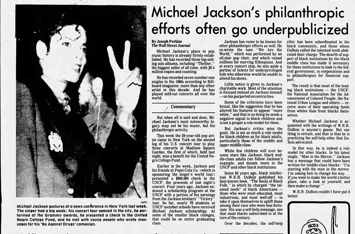 Michael Jackson’s Philanthropy Is Often Overlooked