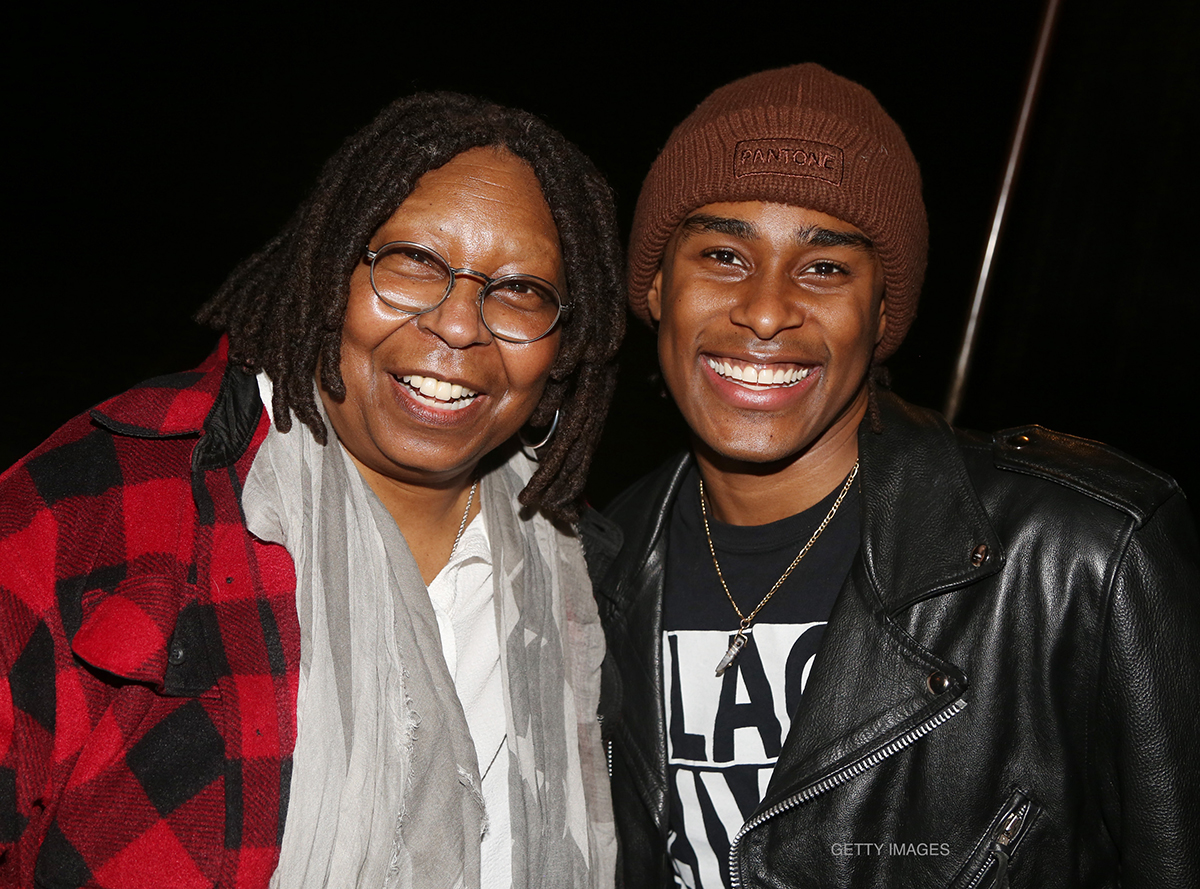 Whoopi Goldberg and Lamont Walker II backstage at MJ the Musical on Broadway at the Neil Simon Theatre in New York City in March 2022.