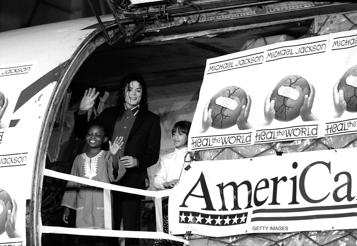 Heal The World Foundation & Americares Donated Michael Jackson aboard Americare plane.1M In Supplies To Sarajevo In 1992