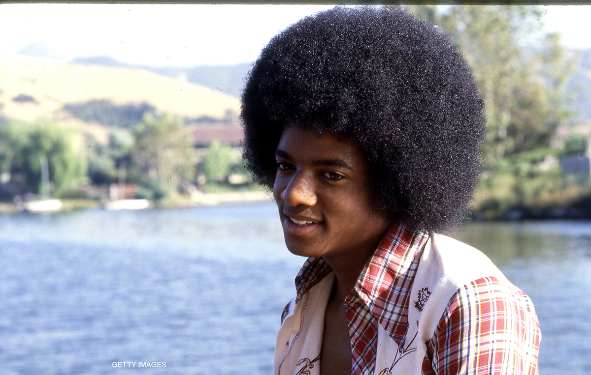 Michael Jackson at photo shoot at brother Jackie Jackson's home in Westlake Village, California, August 17, 1978