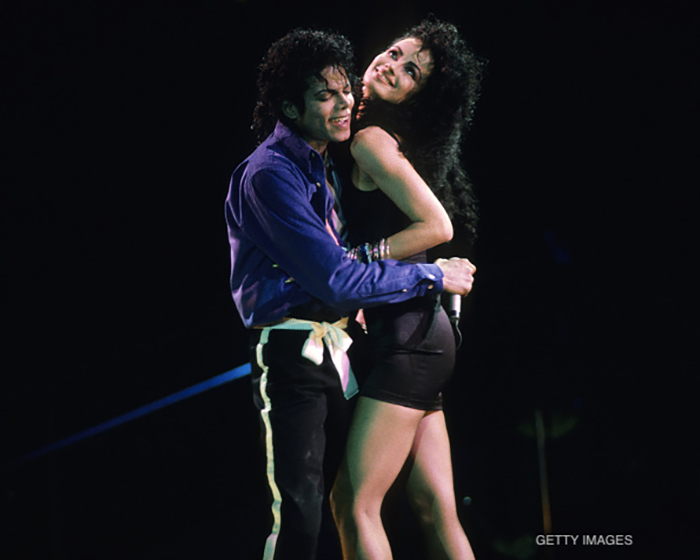 Michael Jackson and Tatiana Thumbtzen at Madison Square Garden in New York, NY, on March 3, 1988