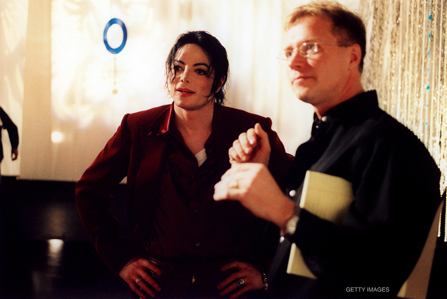 Michael Jackson and Vincent Paterson on set of Blood On The Dance Floor short film