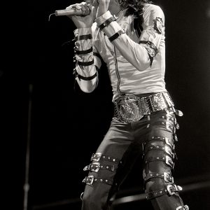 Michael Jackson performs in Denver, Colorado, on Bad Tour March 24, 1988