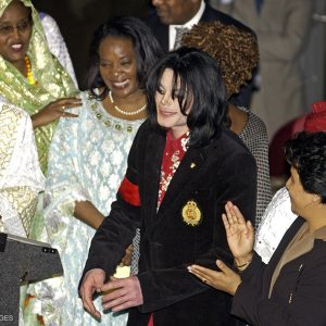 Michael Jackson receives Humanitarian Award in 2004 from African Ambassadors' Spouses Association for philanthropic work in Africa