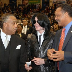 Michael Jackson attends event with Reverend Al Sharpton and Reverend