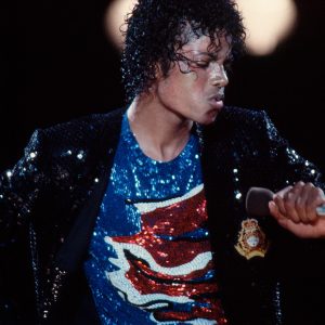 Michael Jackson performs during Victory Tour in 1984