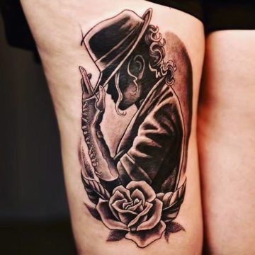 Tribute tattoo of the one and only KING OF POP