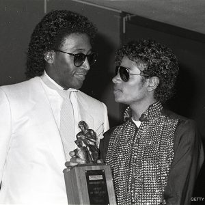 Michael Jackson and Frankie Crocker at Black Radio Exclusive Convention Los Angeles 1983