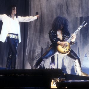 Michael Jackson and Slash perform at MTV 10th anniversary special