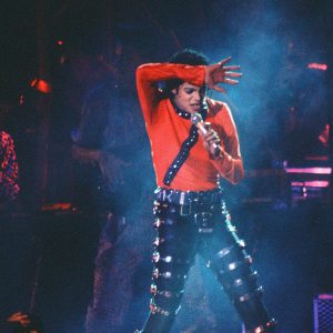 Michael Jackson performs during Bad Tour in Tokyo, Japan