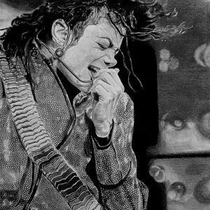 Fan Sketch Of Michael Jackson Performing During Dangerous Tour