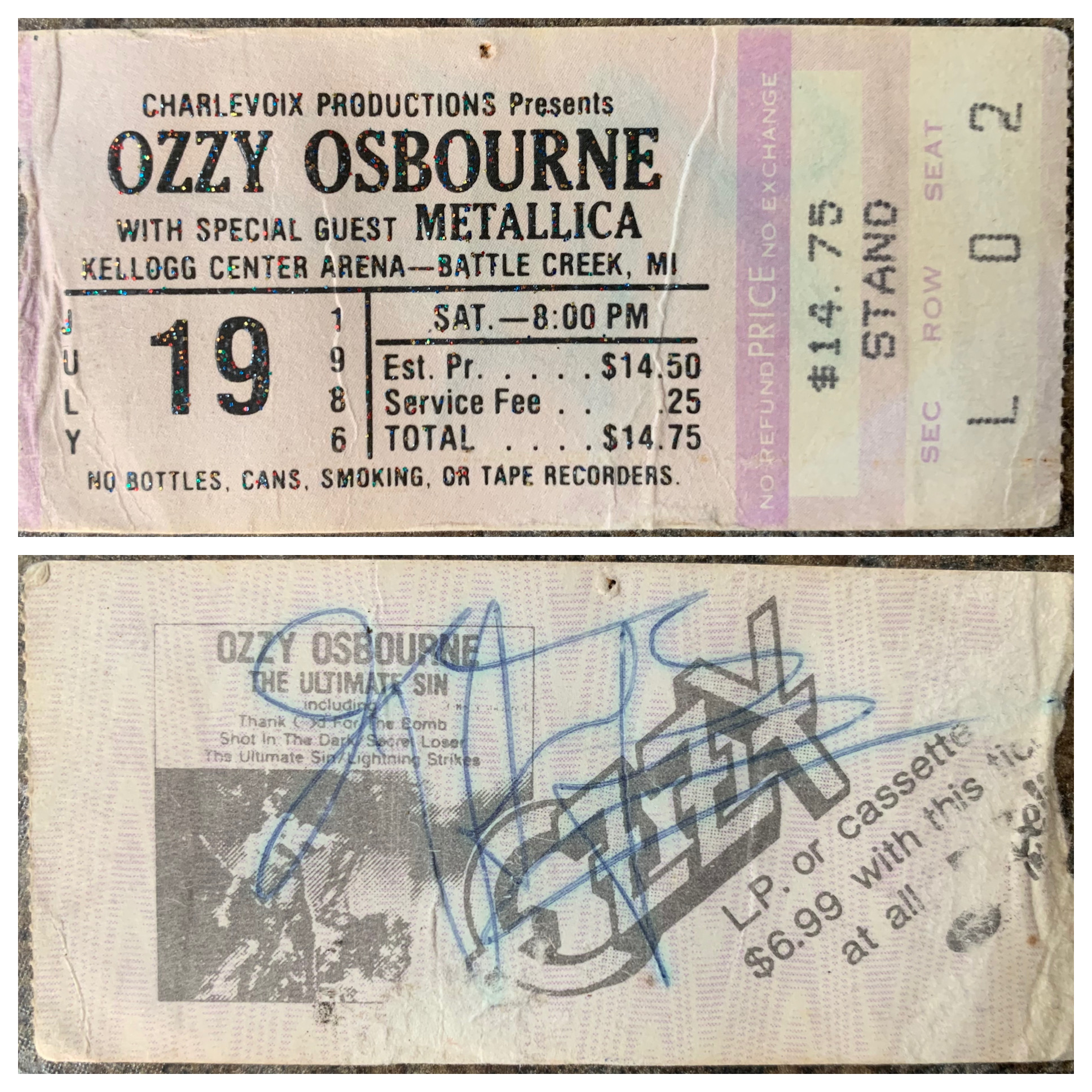 Back When Tickets Were Still Works Of Art Ozzy Osbourne Official Site