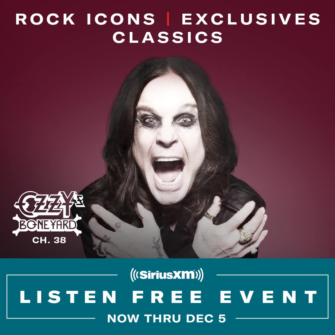 Ozzy's Boneyard On SiriusXM Listen Free Event