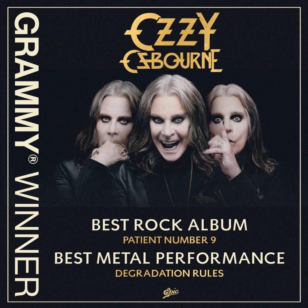 Ozzy Osbourne Wins Best Rock Album & Best Metal Performance At 65th