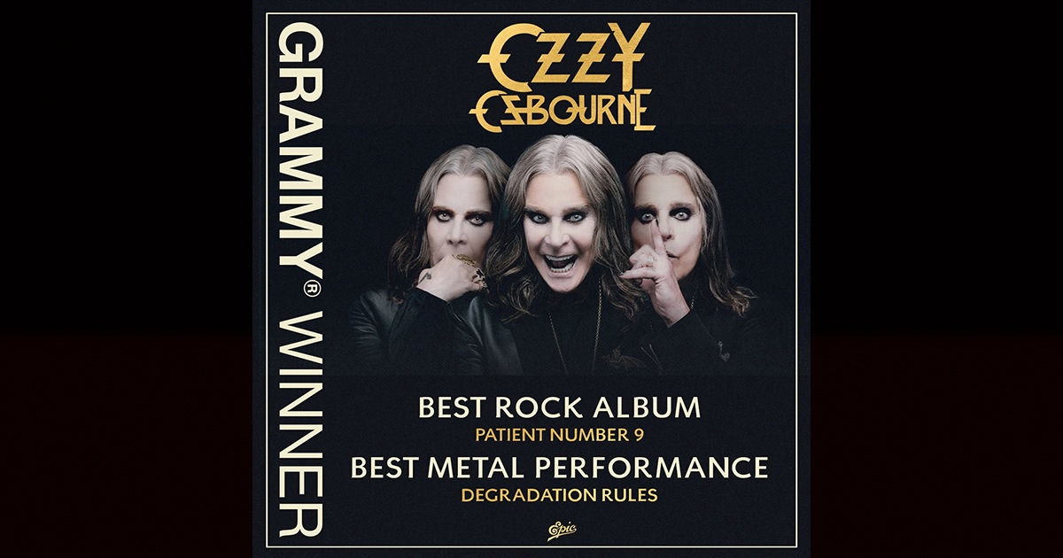 Ozzy Osbourne Wins Best Rock Album & Best Metal Performance At 65th