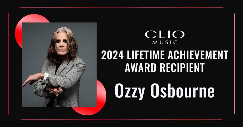 Ozzy Osbourne Receives 2024 Clio Music Lifetime Achievement Award