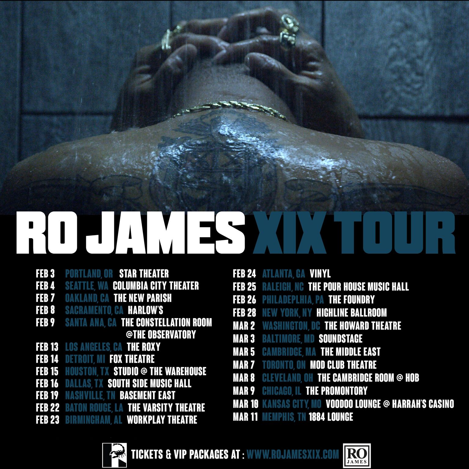 Ro James To Embark On Headlining "XIX" Tour In 2017 Nominated For A GRAMMY For Best R&B