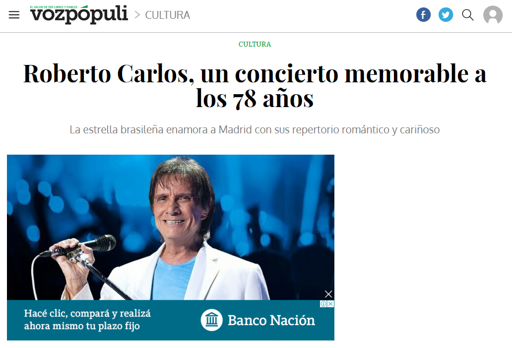Roberto Carlos, un concierto memorable a los 78 años - Roberto Carlos