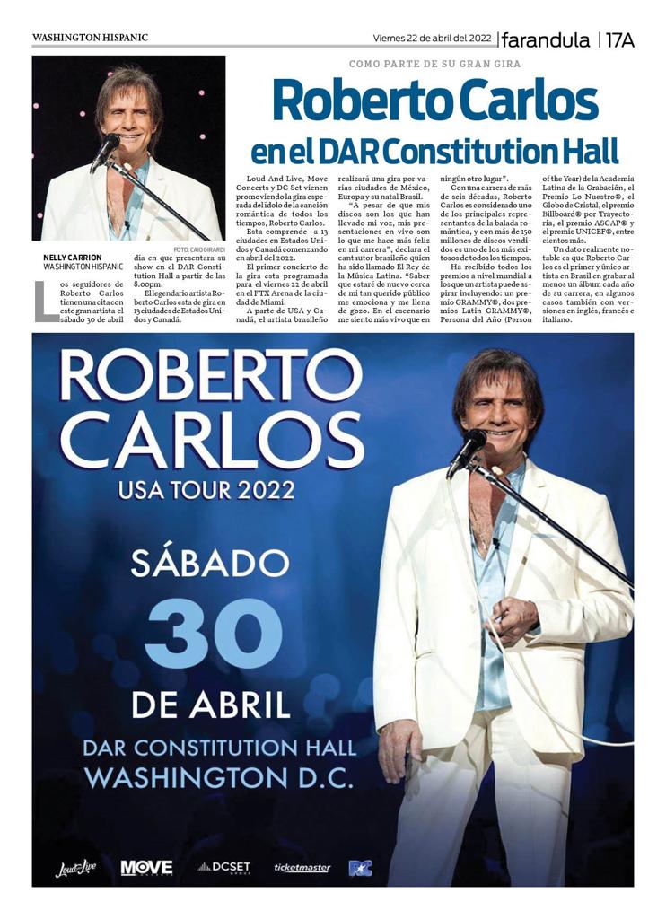 Roberto Carlos en el DAR Constitution Hall
