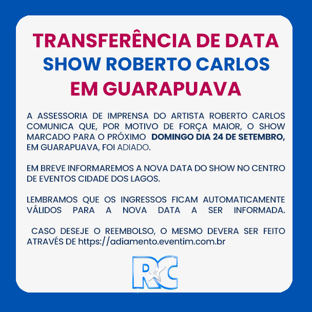 ROBERTO CARLOS - Ingressos - EVENTIM