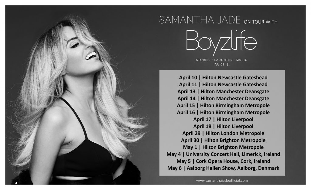 SAMANTHA JADE REVEALS UK TOUR DATES & ANNOUNCES NEW SINGLE