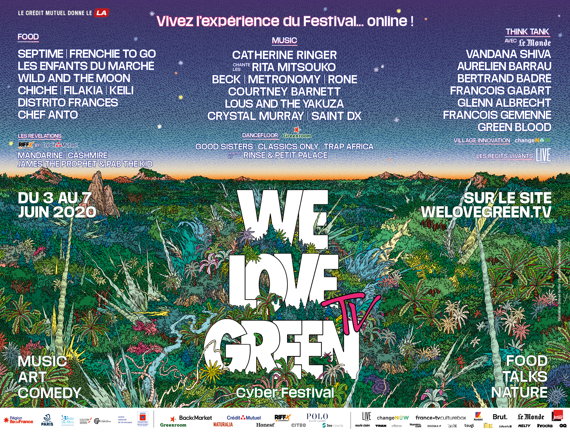 WE LOVE GREEN TV FESTIVAL ONLINE RENDEZ-VOUS DU 3 AU 7 JUIN 2020