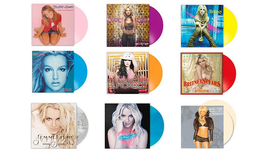9 albums en vinyles colorés de l’icône pop internationale Britney Spears