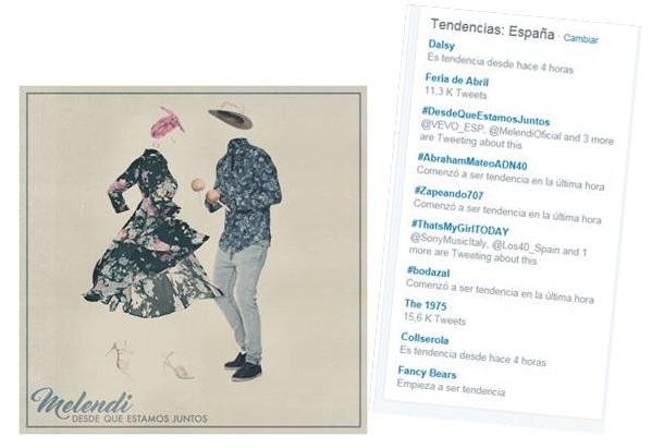 #DesdeQueEstamosJuntos de Melendi es tendencia en Twitter España