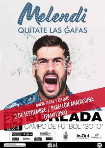 Nueva fecha concierto Quítate las Gafas de Melendi en Pamplona